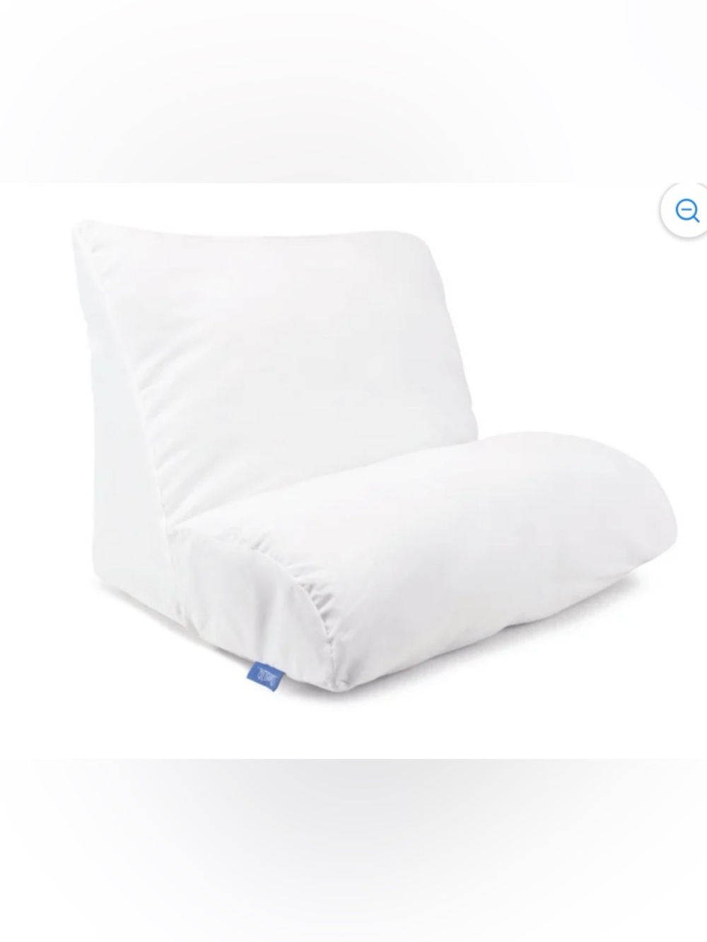 White Bed Wedge Pillow with Back Support - Contour